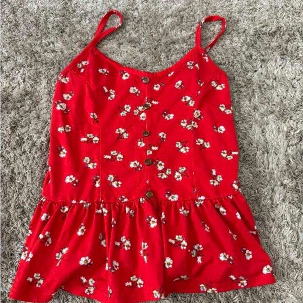 Floral Red Girl’s Top